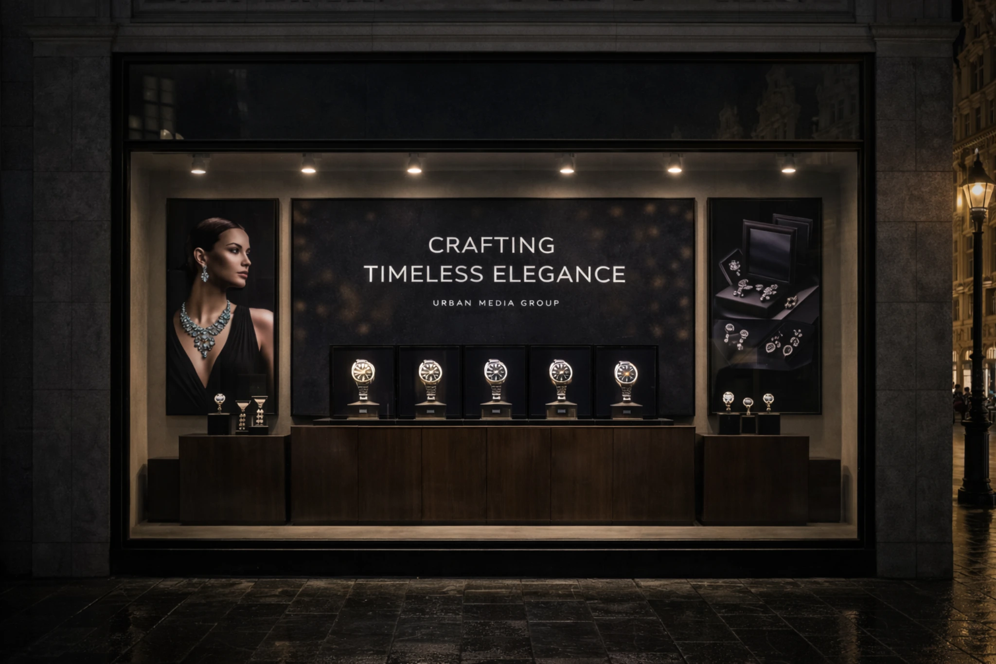 Premium location environment with digital advertising space