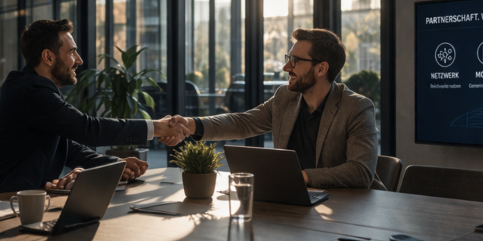Business partnership and joint growth