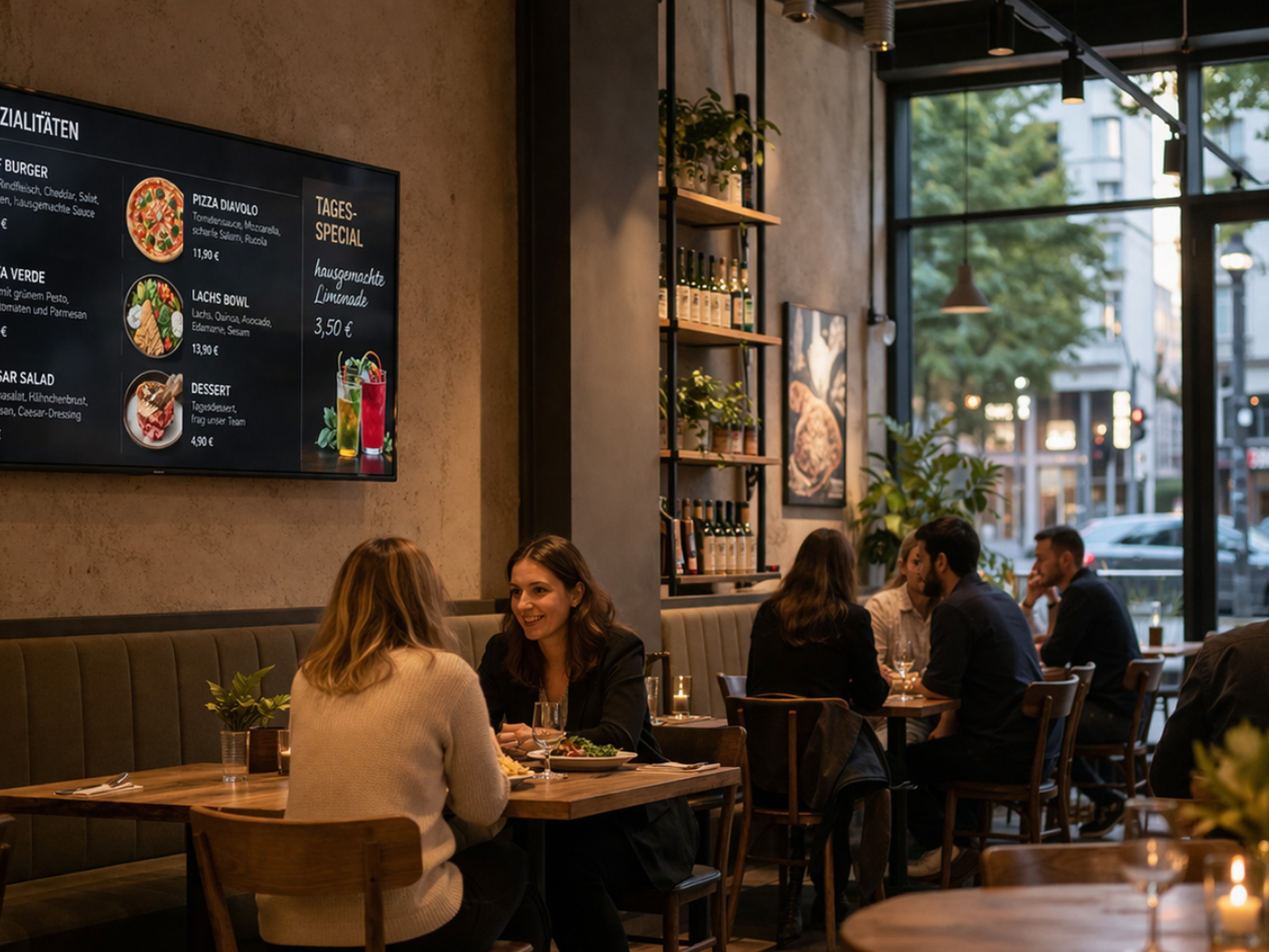 Café with digital visibility in the physical world